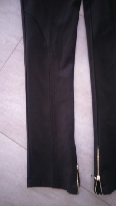 Nowe czarne spodnie chinosy rurki cygaretki z zamkami