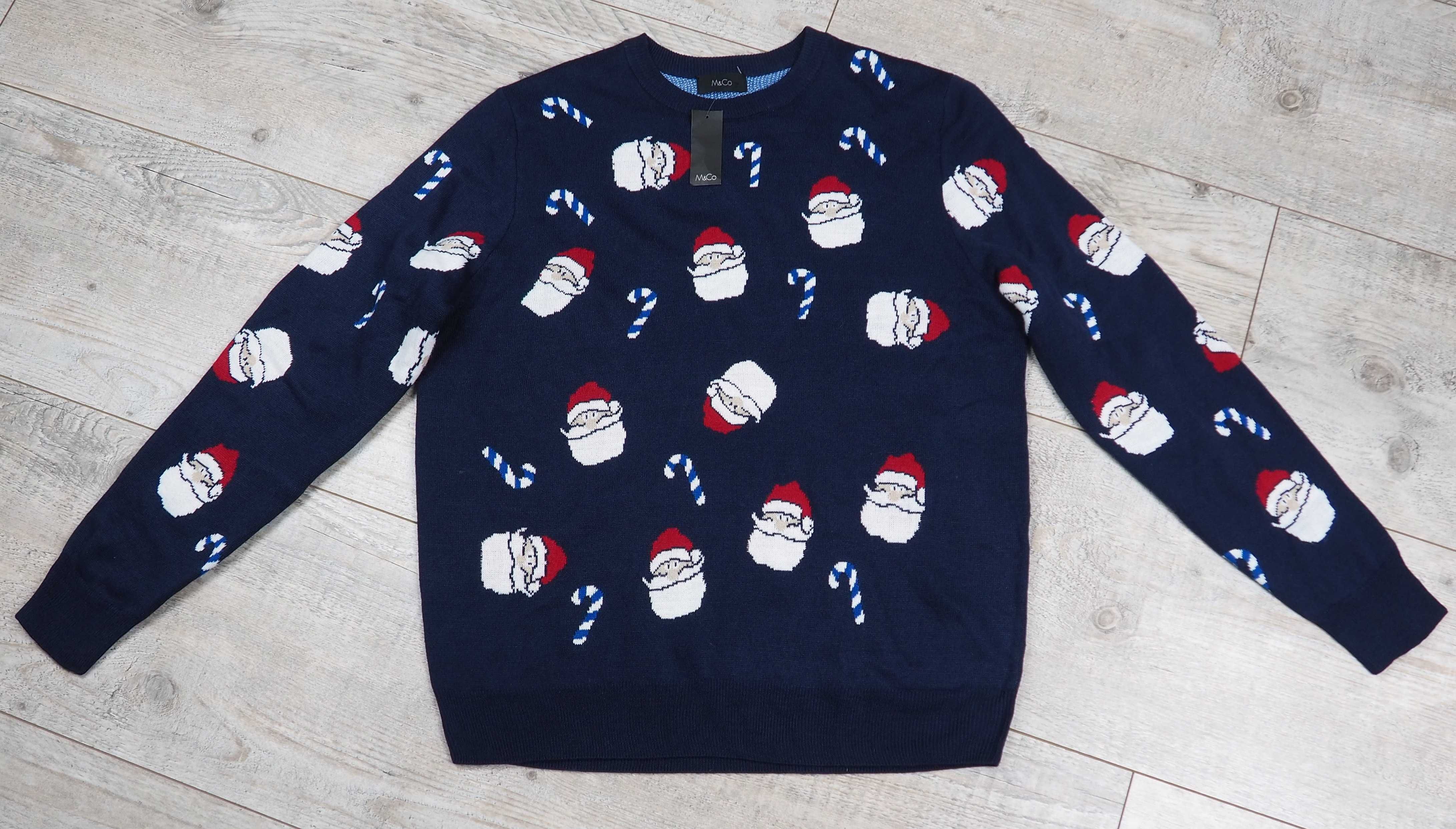 M&Co._Xmas jumper_Santa's_świąteczny sweter męski_L