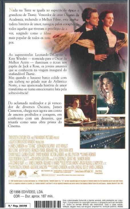 Filme TITANIC VHS 1998