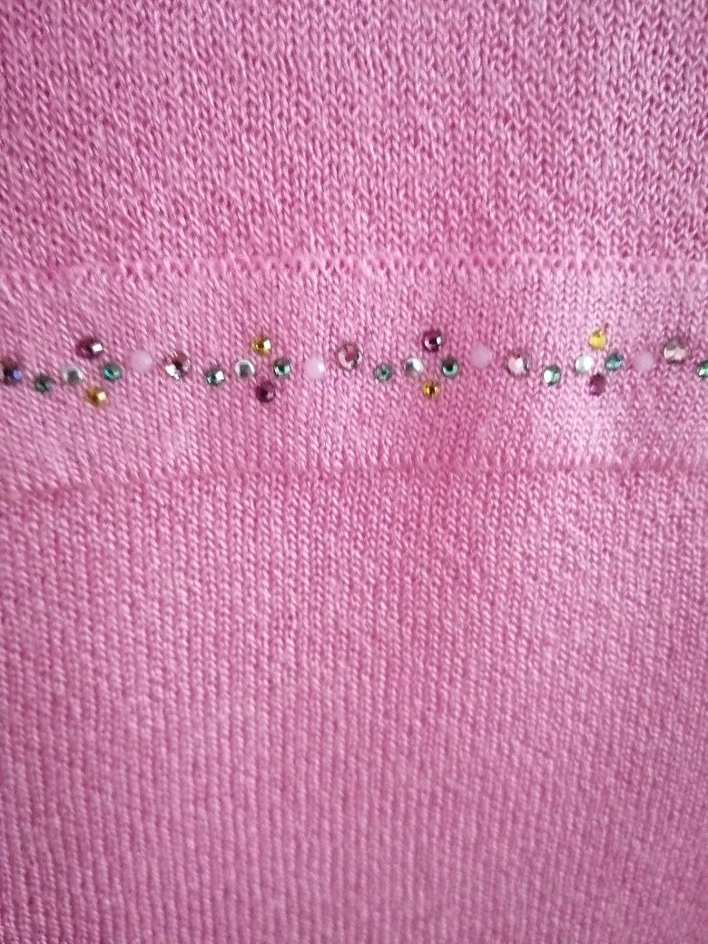 Różowy sweterek damski roz 42
