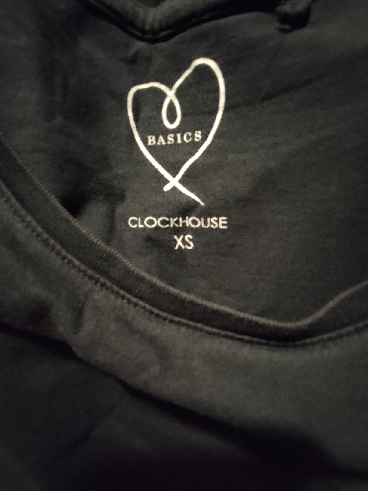 Czarny t-shirt C&A Clockhouse basics XS
