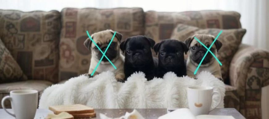 Чистокровные щенки мопса