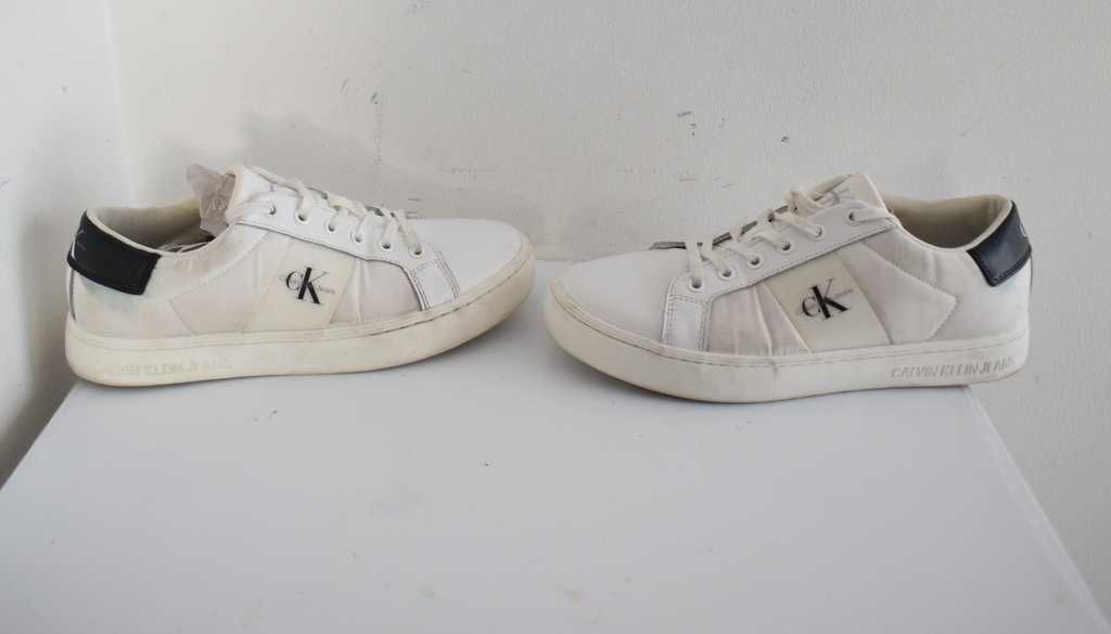 Calvin Klein Jeans buty sneakersy białe z logo 41 unisex