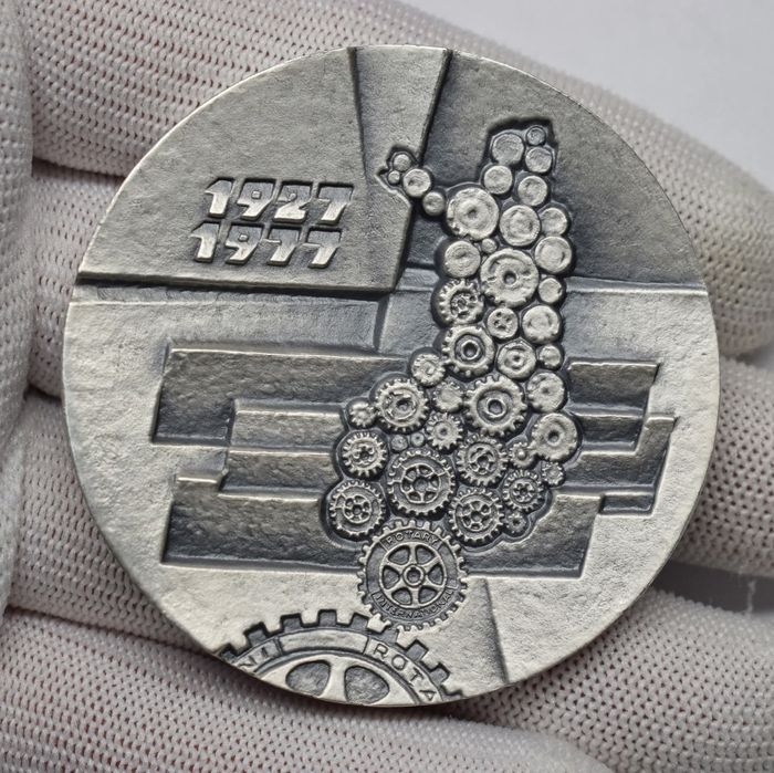 Срібна медаль Фінляндії Rotary. СРІБЛО. 88 грам. 0,925 проба.