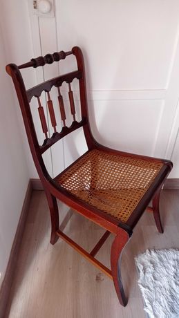 Cadeiras antigas, madeira, verniz, palhinha, D.Maria, estilo inglês, 3