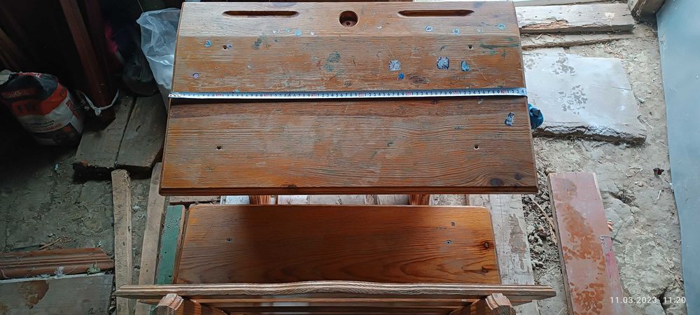 Парта лавка, з натурального дерева