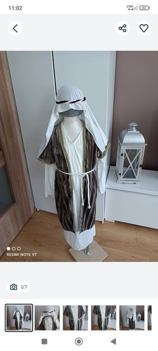 Strój karnawałowy dla dzieci bal świętych jasełka szopka 98/164