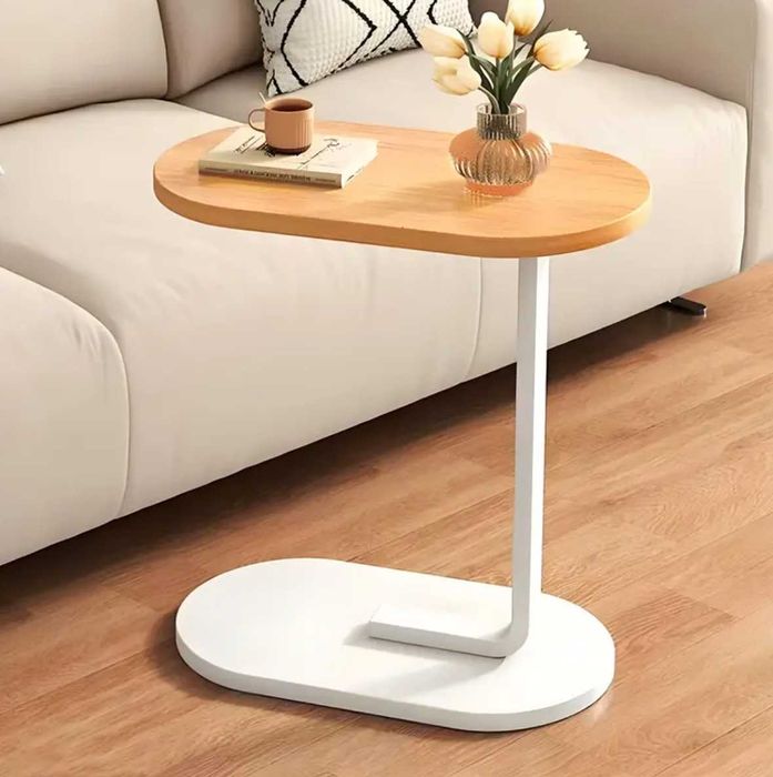 Nowy Stolik Kawowy na Kawę Boczny Dąb Okrągły do Salonu - Wysyłka