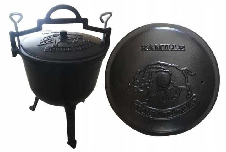 Kociołek PREMIUM EMALIOWANY żeliwny Garnek na duszonki 7l