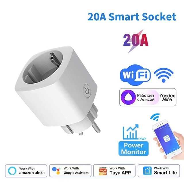 ‼️ NEW ‼️ Розумна розетка Tuya Smart Life 20A енергомоніторинг