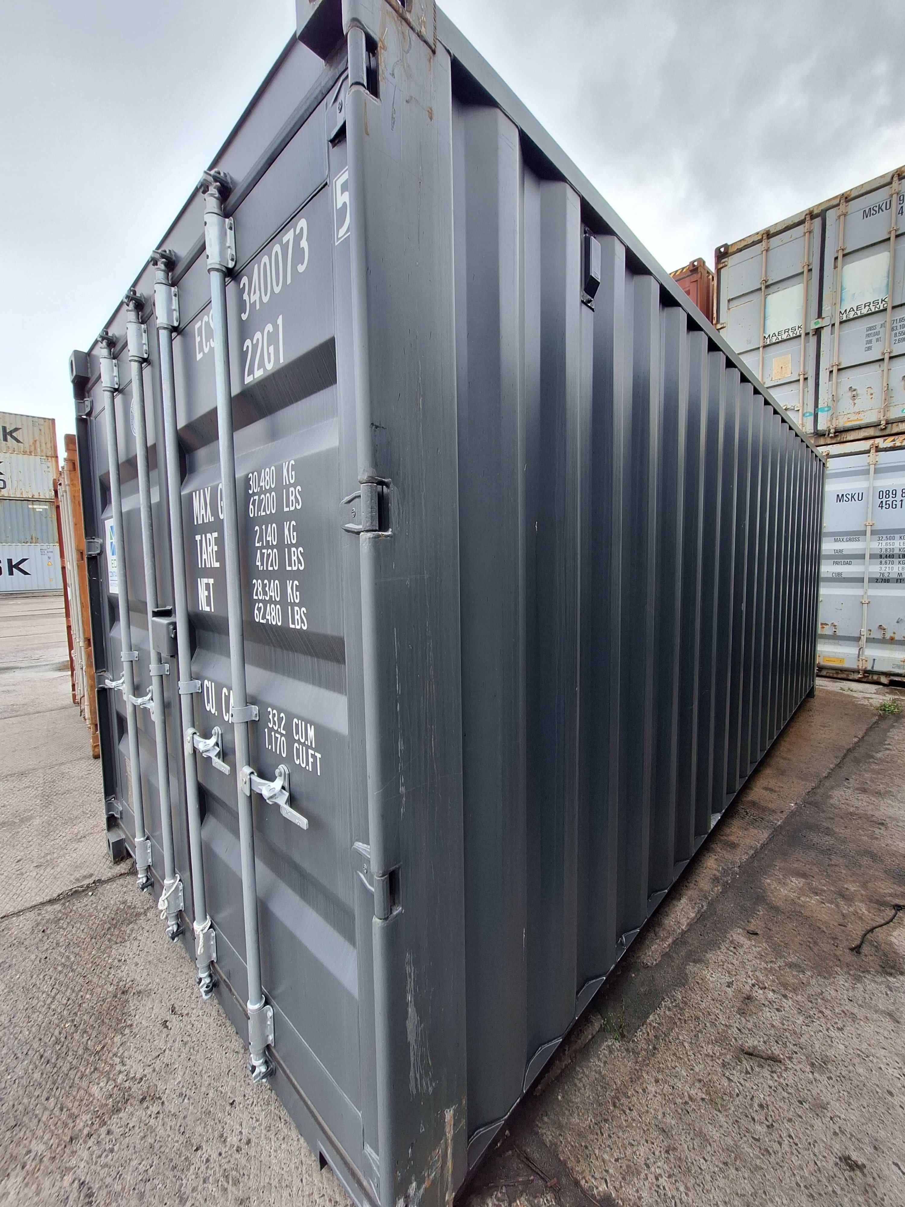Kontener nowy 20'DC ONE - WAY antracyt Szczecin RAL7021
