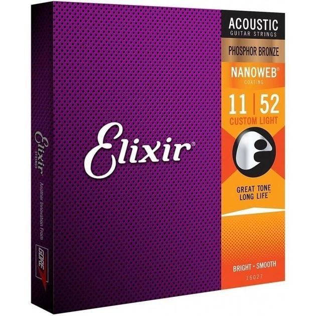 Струны для акустической гитары 10/47 Elixirs Nanoweb Phosphor Bronze