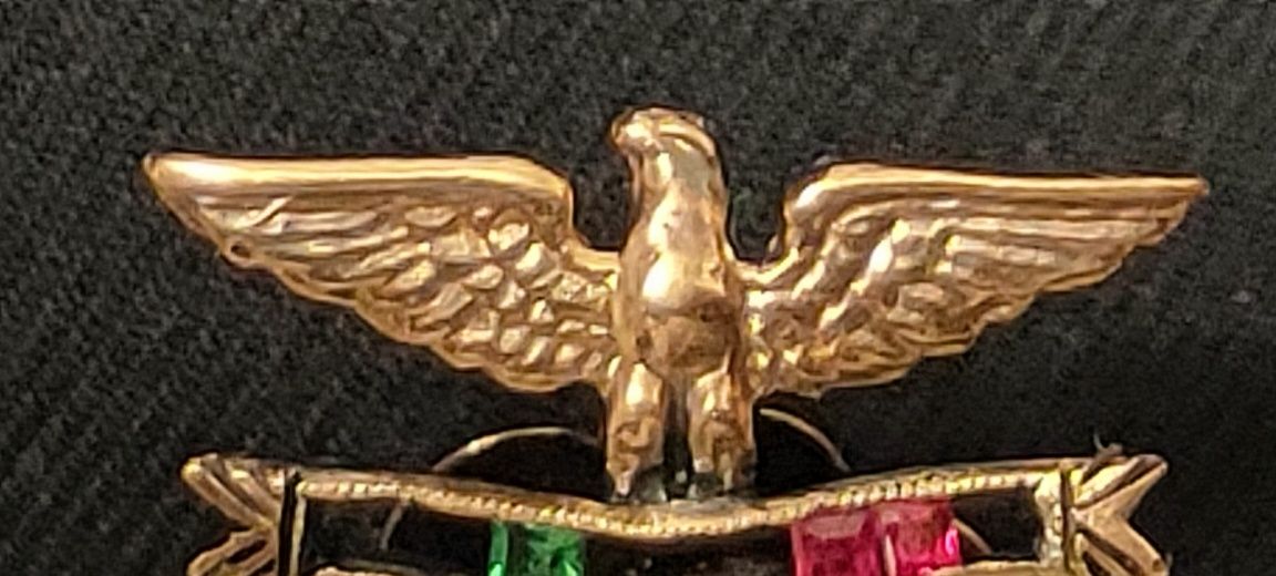 Benfica Abotoadura em ouro,.prata e brilhantes
