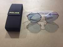 Oculos de sol, lente azulada transparente. Grande tendência