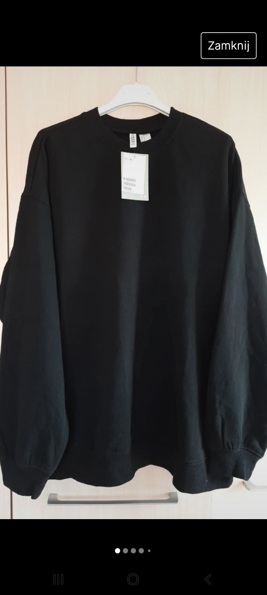 Bluza czarna bez kaptura M/L