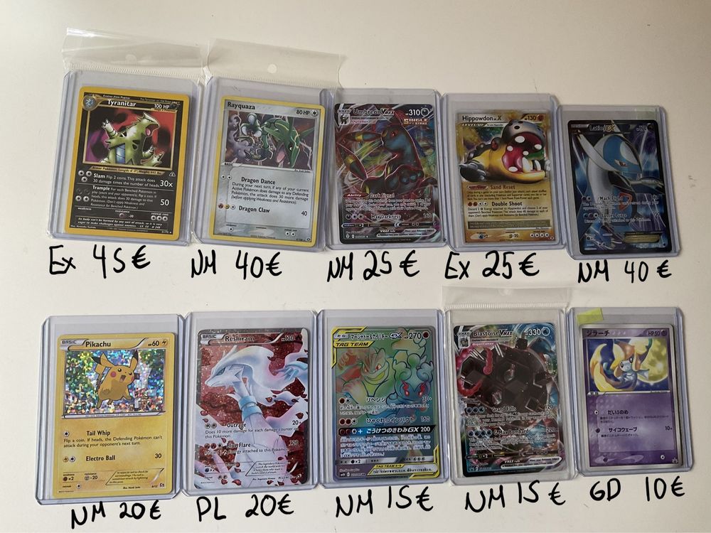 Cartas Pokemon Diversas Preços Nas Imagens