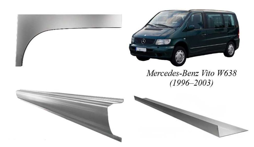 Пороги, арки Mercedes-Benz Vito W638 (1996-2003)