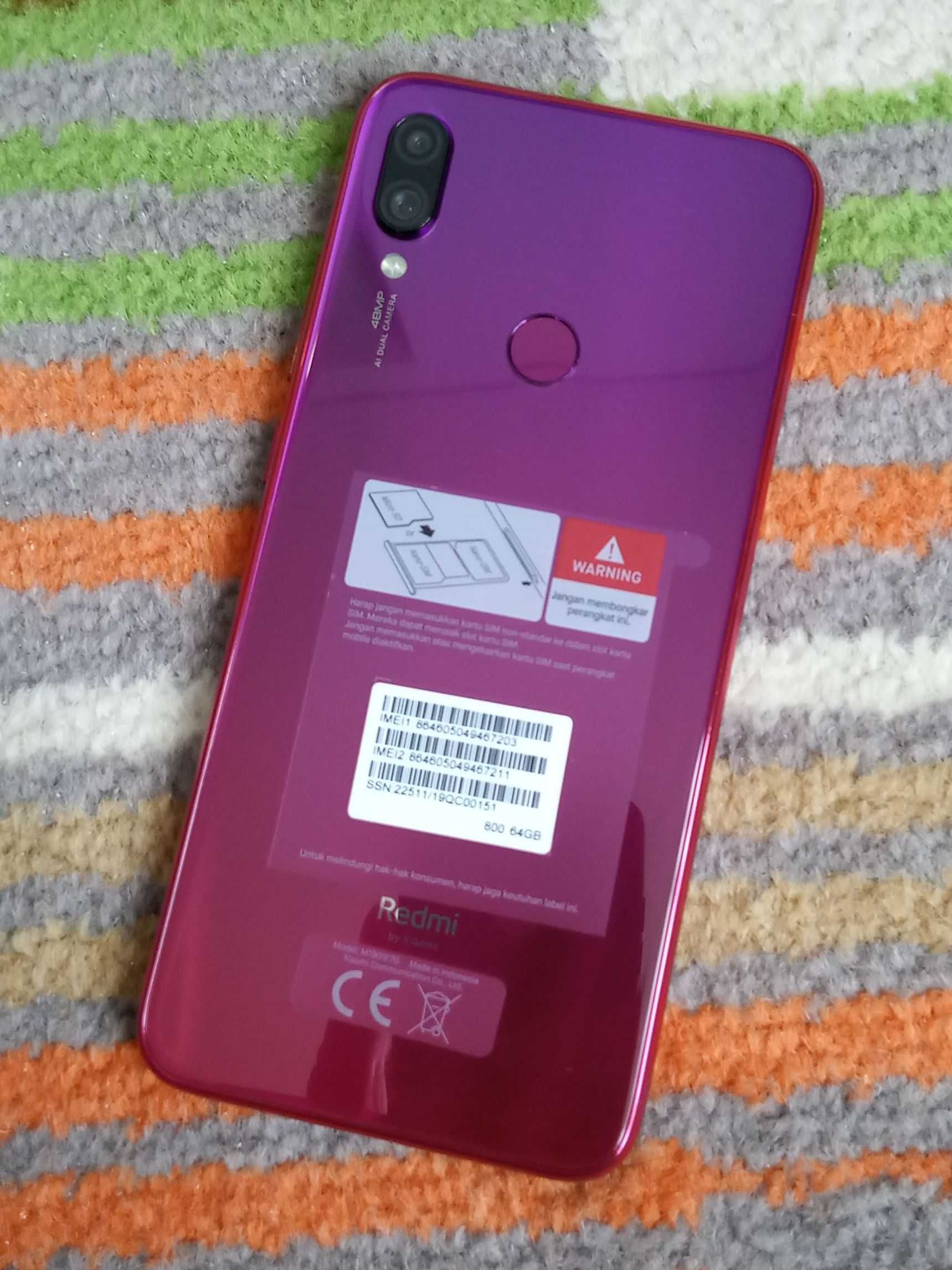 Xiaomi Redmi Note 7 в состоянии нового. Память 4/128 Камера 48 Мп.