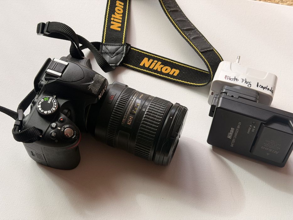 Nikon D3200 DSLR + Lente original +Nikkor 18–200mm f/3.5–5.6G ED VR II