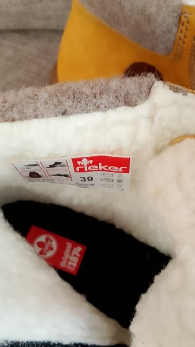 Buty damskie rieker zimowe ocieplane wełną