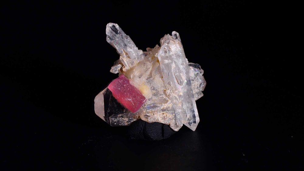 Turmalin Różowy Rubelit na Kwarcu | 8.2 gr | Minerał Kryształ Kamień