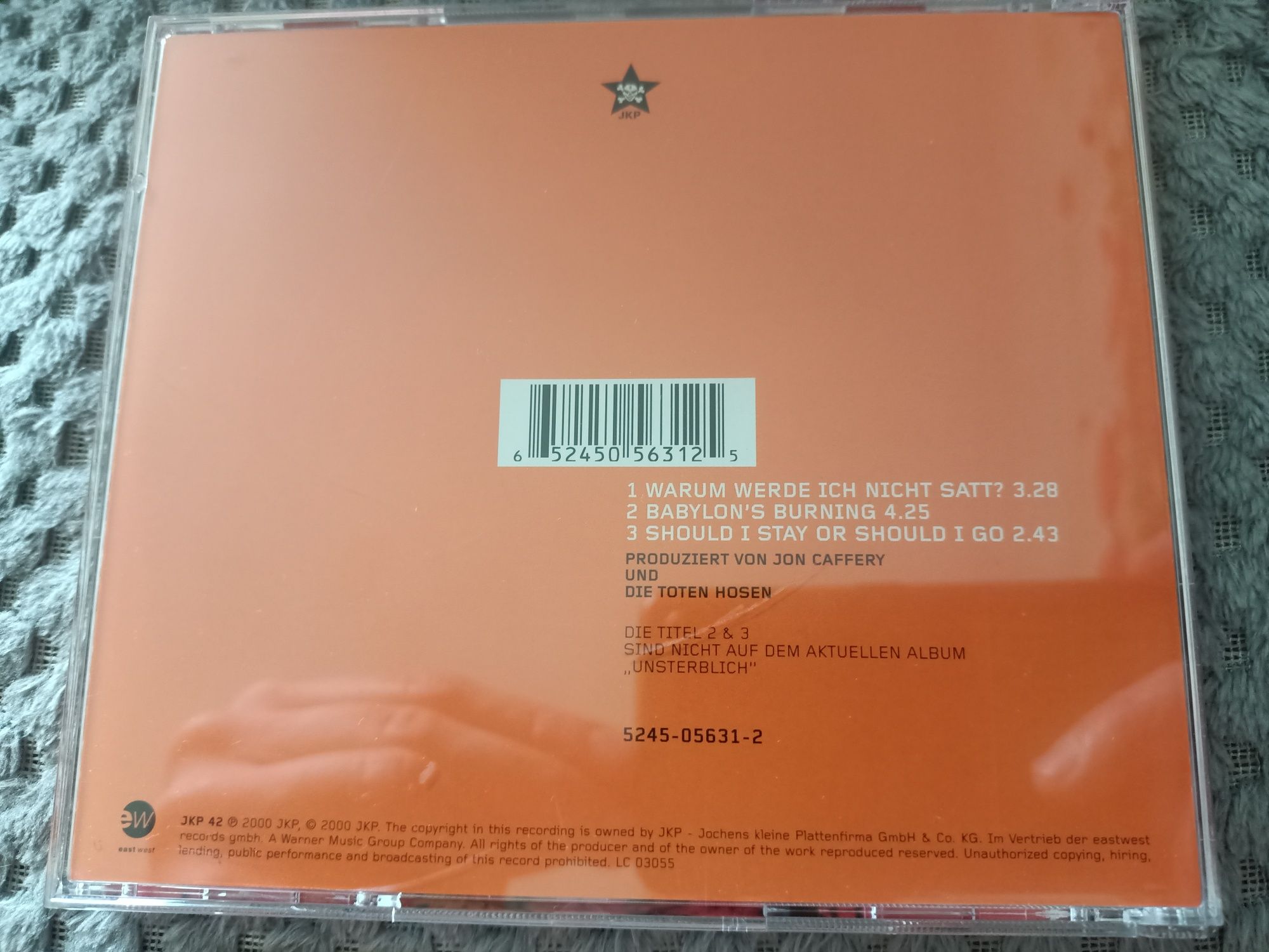 Die Toten Hosen - Warum Werde Ich Nicht Satt? (CD, Single)(vg+)