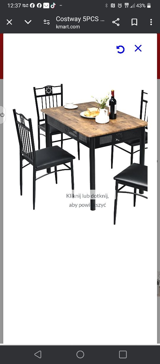 Zestaw stół + 4 krzesła