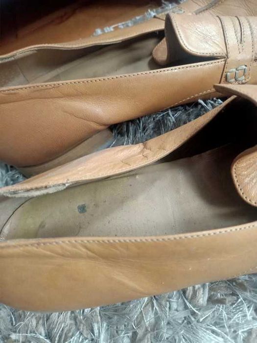 Mokasyny pantofle półbuty damskie camelowe r. 40