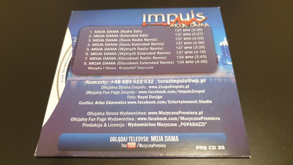 Impuls - Moja Dama - Promo CDM - Mint - Disco Polo