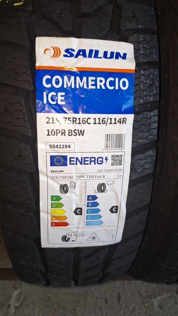 komplet nowych opon zimowych sailun commercio ice 215/75R16C BUS