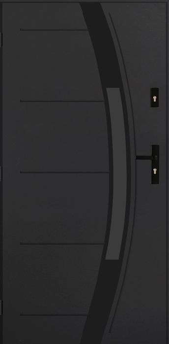 Drzwi KACPRZAK 90x200 Drzwi Zewnętrzne Saturn 03 Antracyt