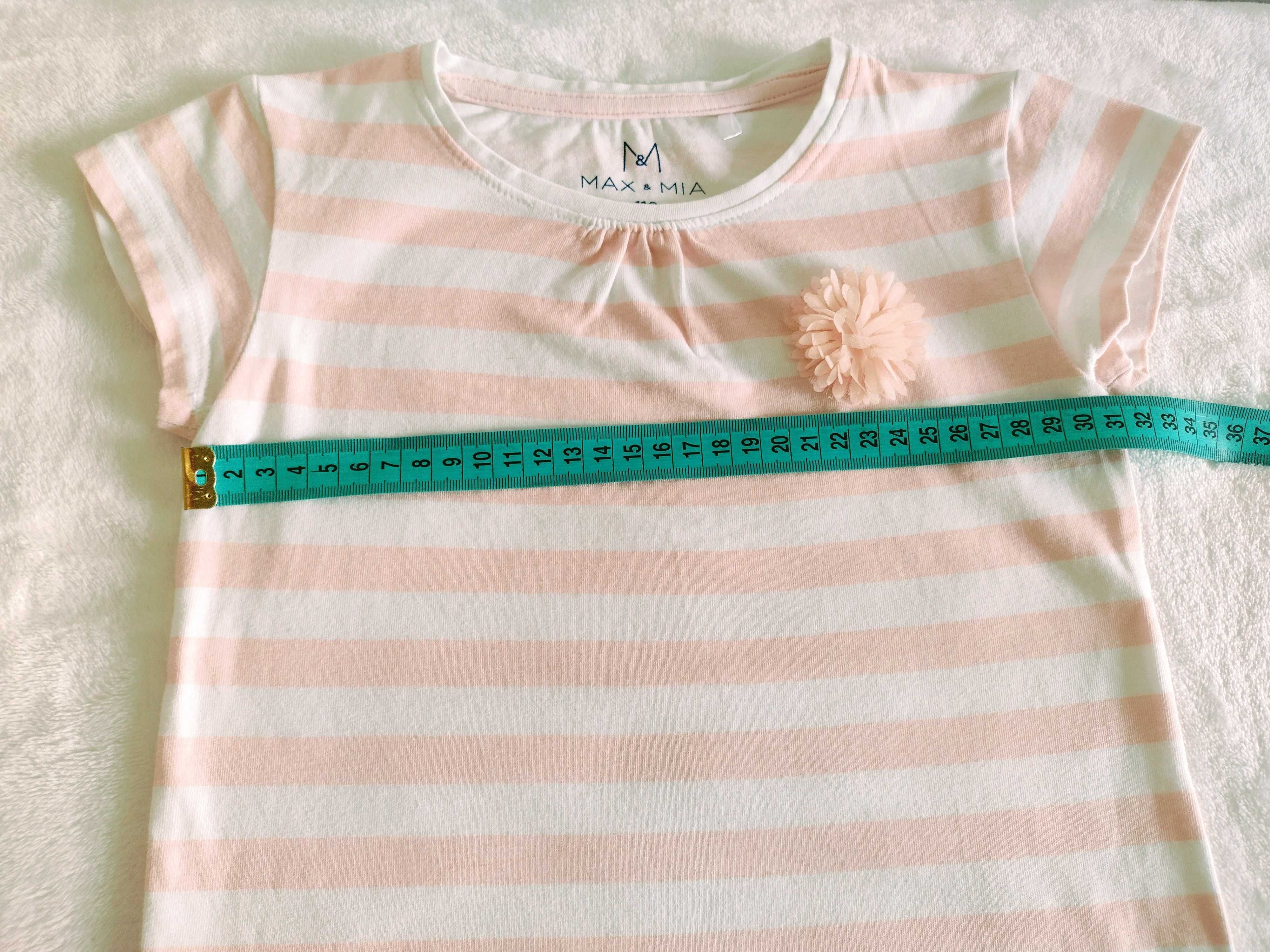 T-shirt z kwiatkiem rozmiar 116 Max&Mia