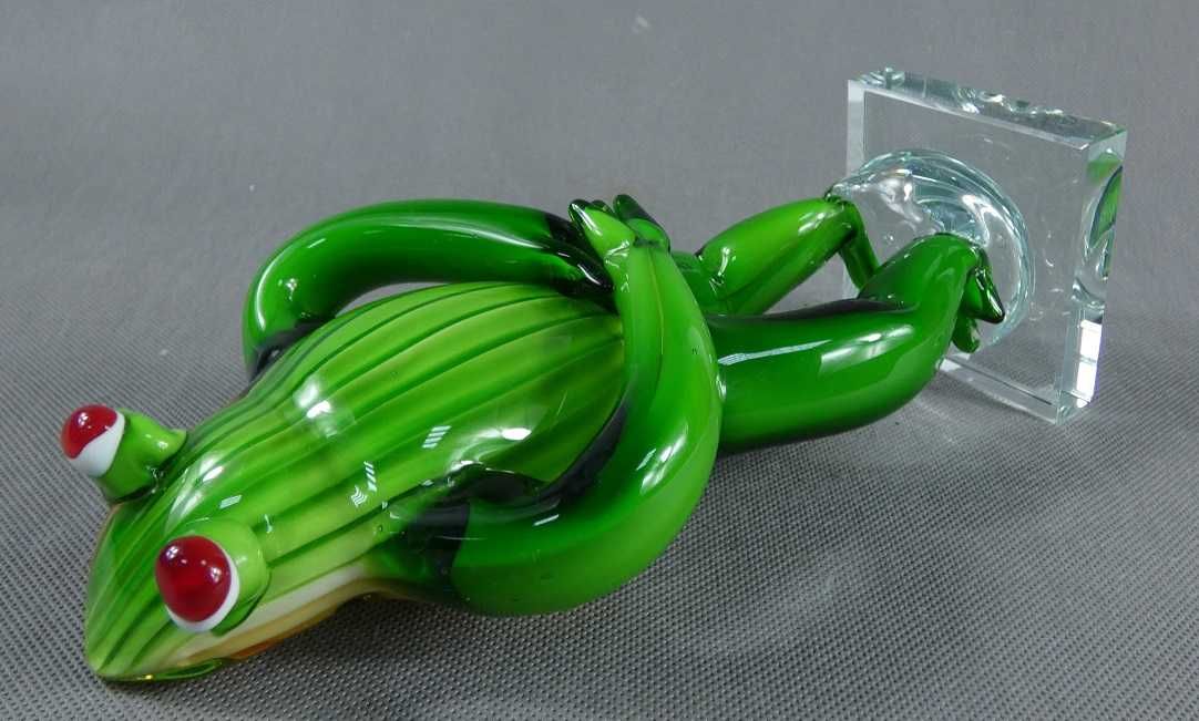 Figura ŻABA modelka szkło MURANO figurka żabka FROG