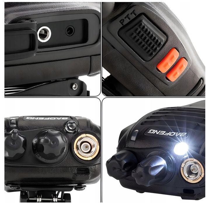 Krótkofalówka Walkie Talkie Policyjne Radio Telefon Duży Zasięg