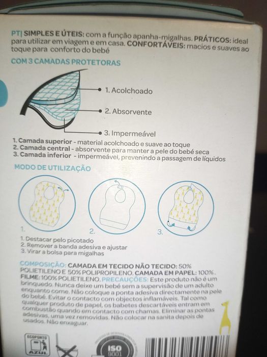 Pack de 110 babetes descartáveis