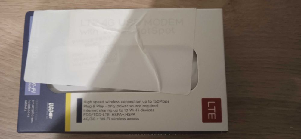 Modem na karte sim USB 4G LTE Iinternet mobilny Wfi 150 MBPS