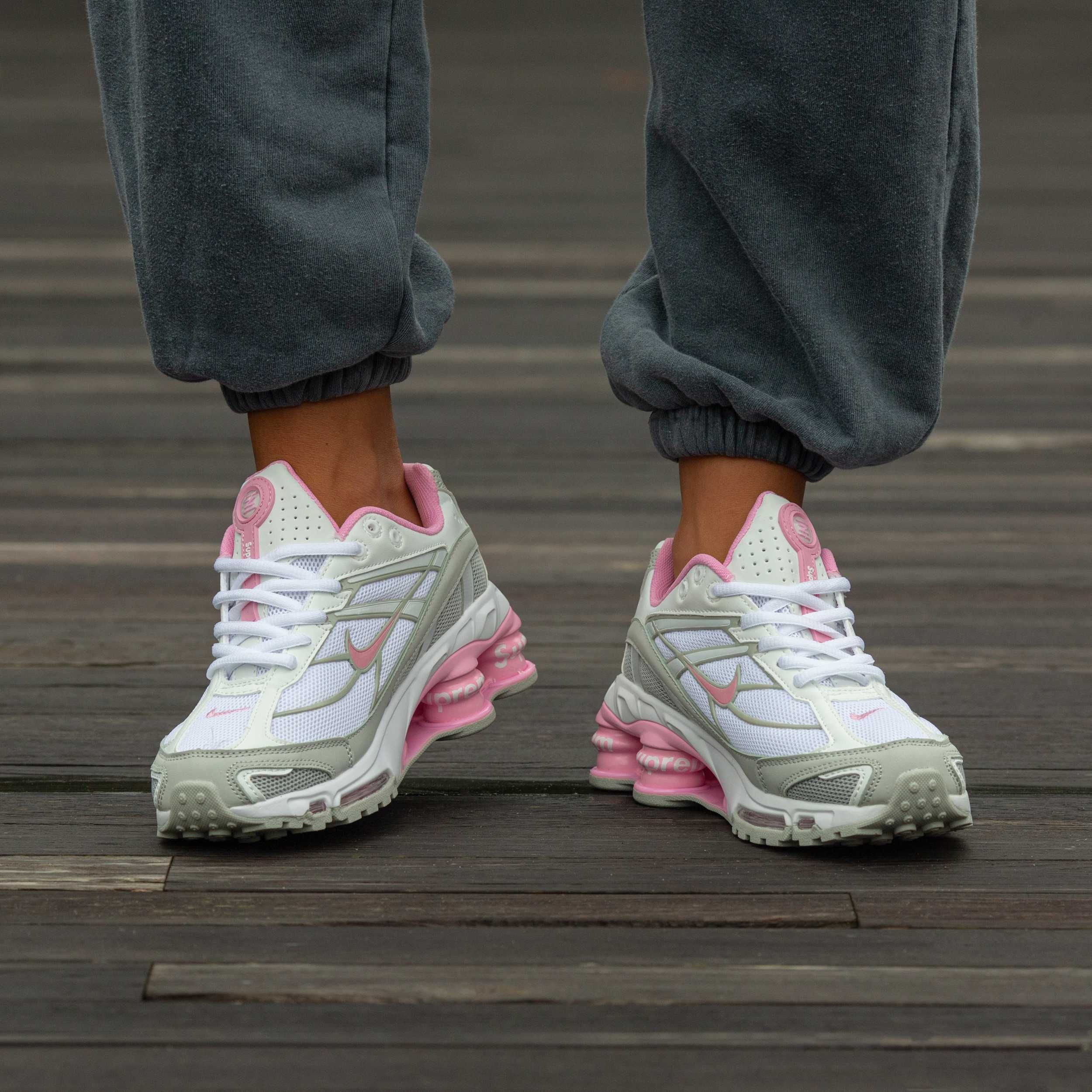 Кросівки Nike Shox Ride 2 x Supreme White/Pink premium