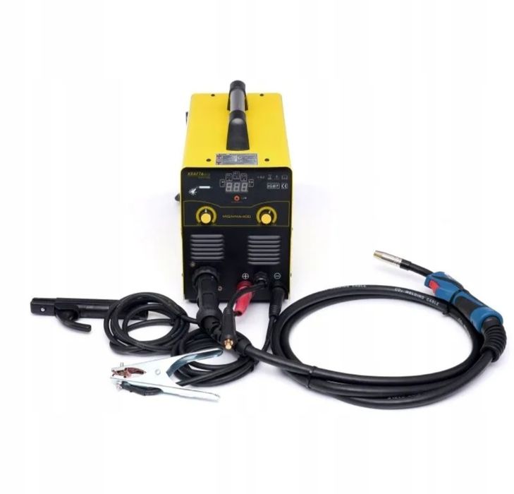Spawarka Migomat MIG MAG TIG MMA FLUX 4w1 Regulacja 40-400A LCD 1,6-4m