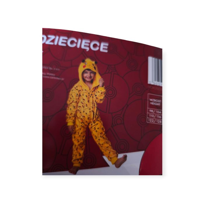 Onessie jednoczęściowe piżama kombinezon przebranie Pokemon 110-116