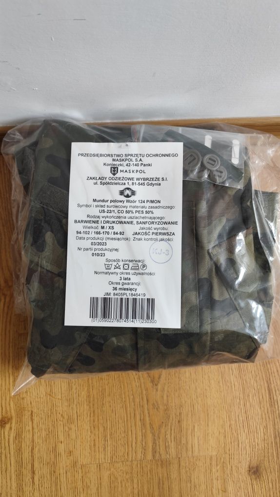 Mundur polowy M/XS wzór 124P/MON