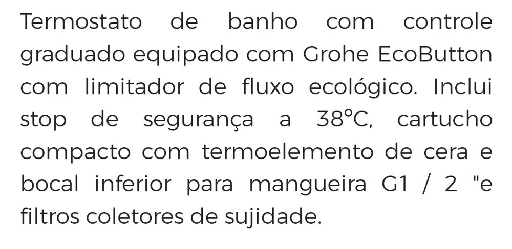 Termostato para banho e duche Grohe