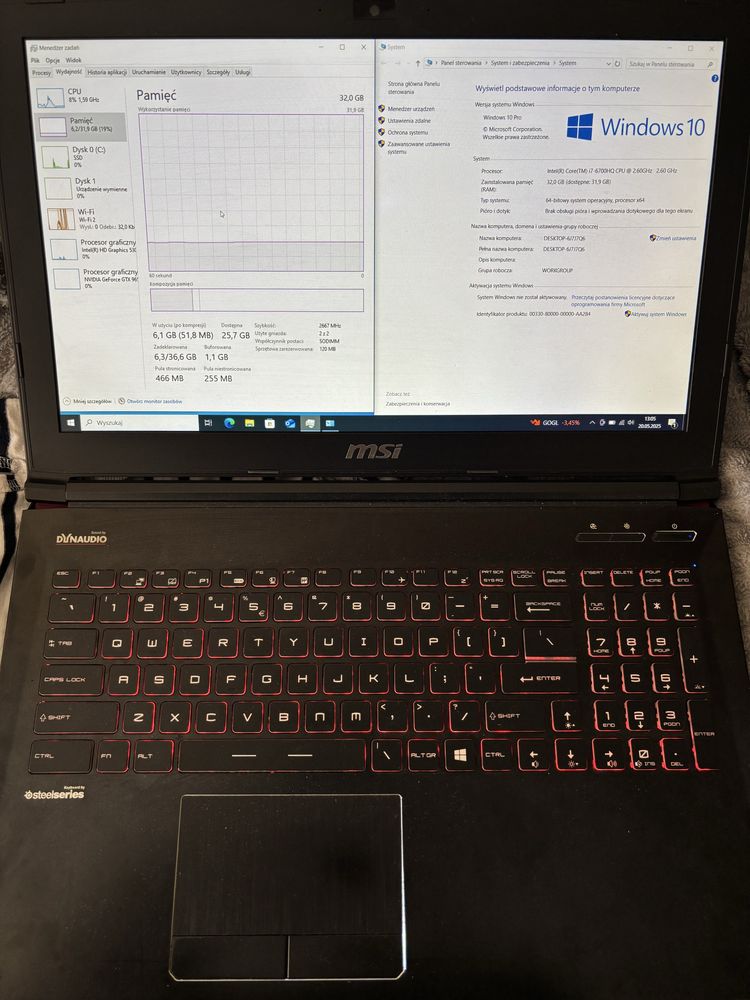 AE62 APACHE PRO laptop i7 32gb 500gb