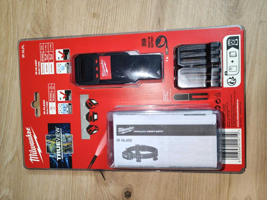 Latarka czołowa Milwaukee 450lm LED ZESTAW MILWAUKEE HL450PL250