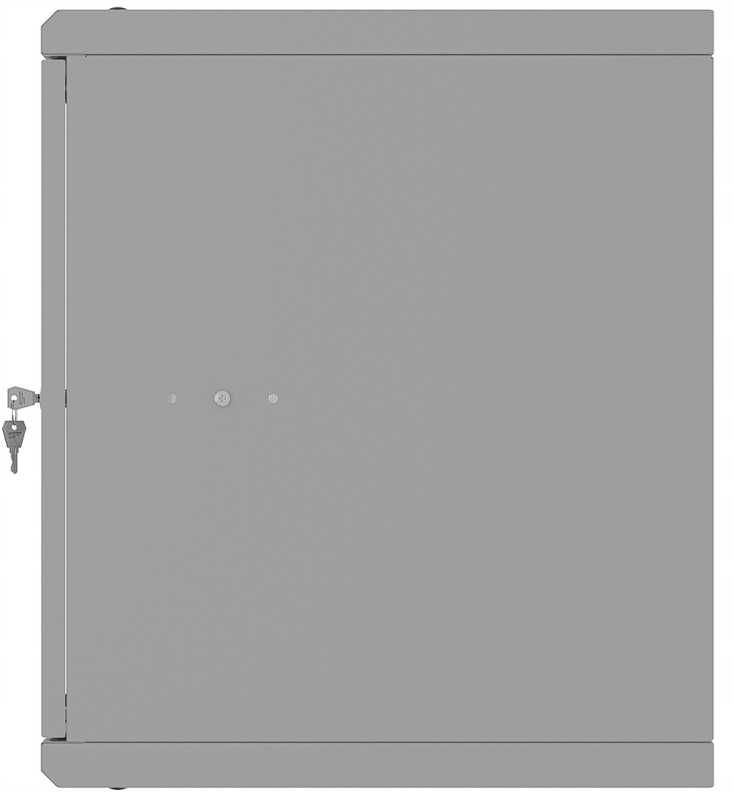 Szafa Serwerowa Wisząca RACK 19" 9U 400mm Szklane Drzwi Szara Stalflex