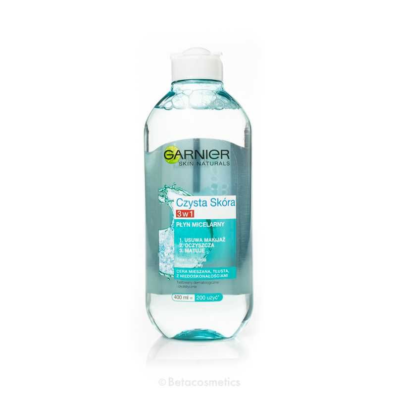 Garnier płyn miceralny 3w1 czysta skóra  400ml