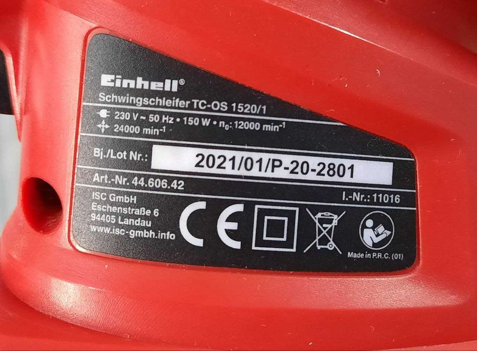 Вібраційна шліфмашина, віброшліфувальна машина Einhell TC-OS 1520/1