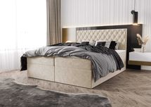 Łóżko Łoże Sypialniane Kontynentalne Chesterfield Royal 160x200 Topper