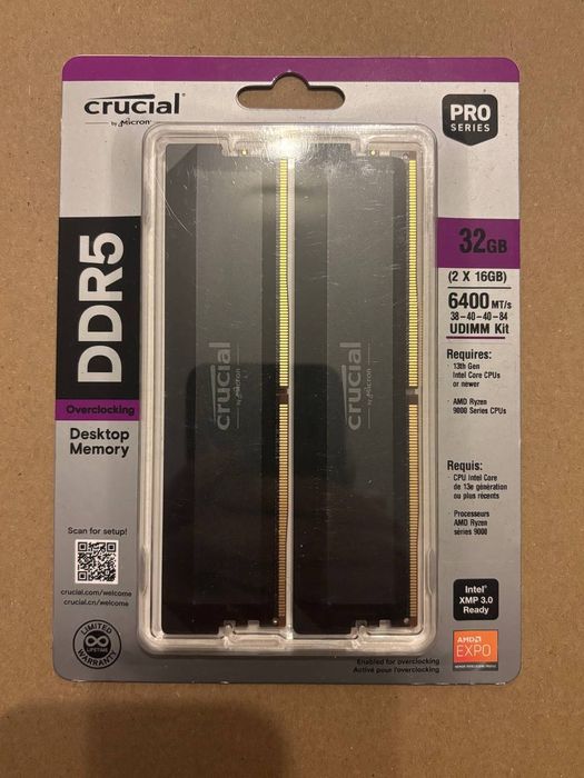RAM DDR5 Crucial Pro Overclocking 32GB 6400MHz CL38