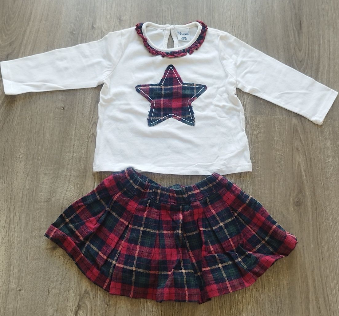 Conjunto (blusa + saia) - tam. 12M (80 cm)