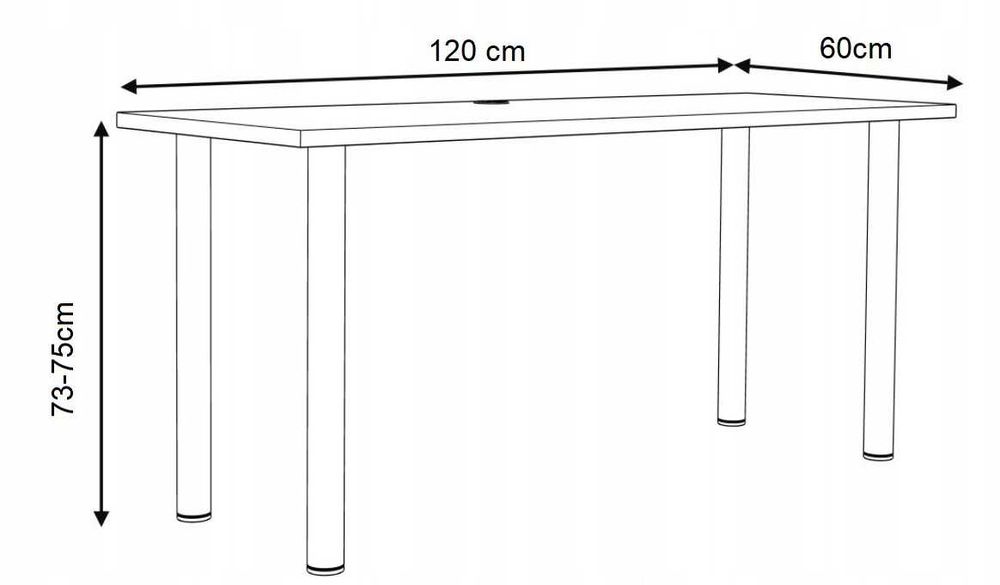 Biurko komputerowe Czarne